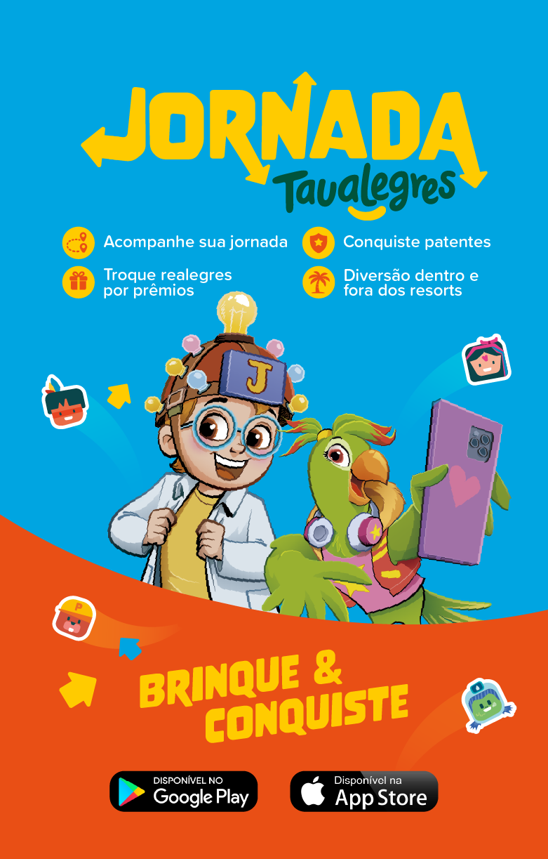 A jornada dos Taualegres na palma da sua mão — baixe o app