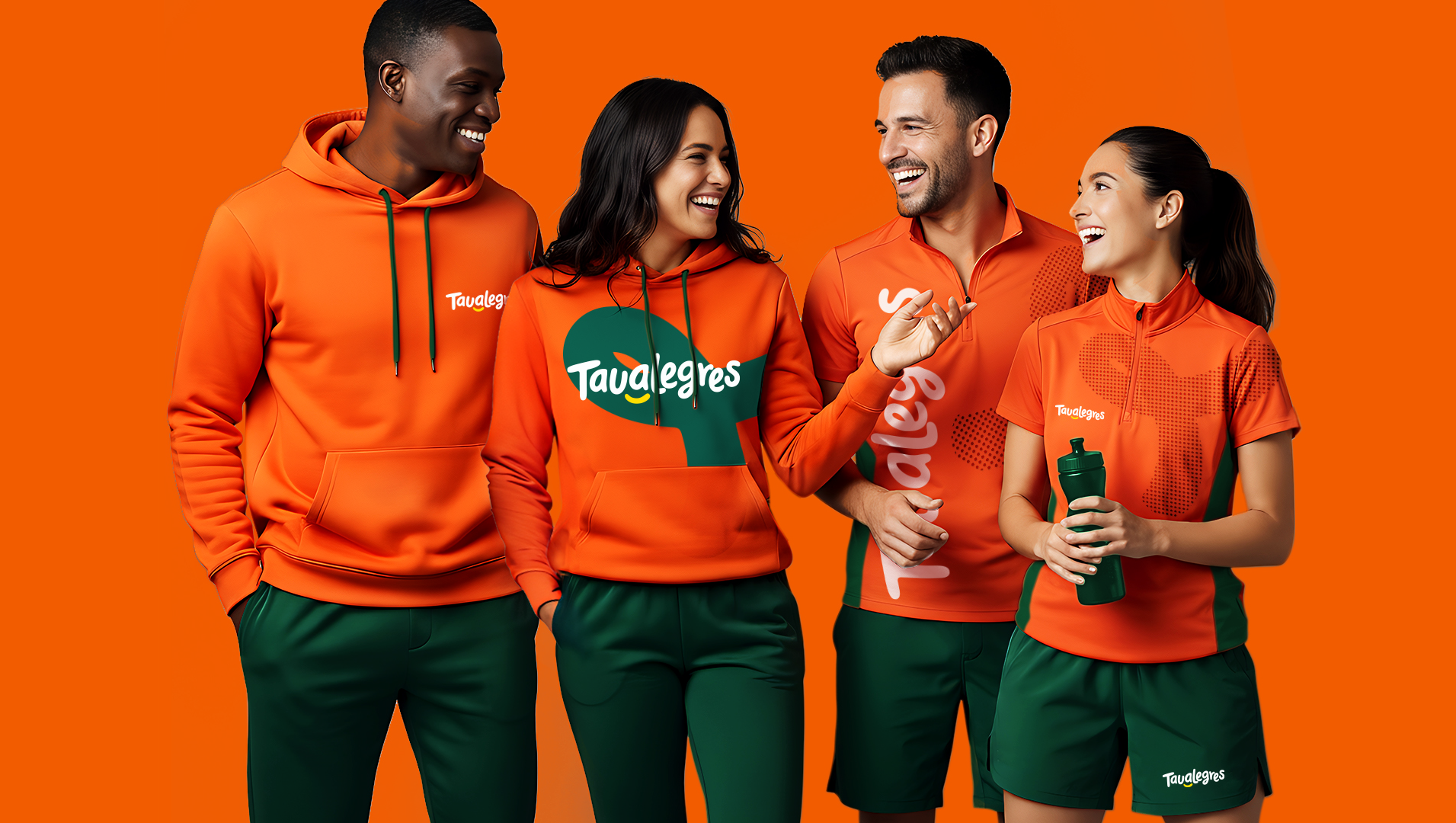 Equipe Taualegres com as crianças